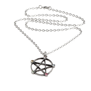 Wiccan Elemental Pentacle Necklace
