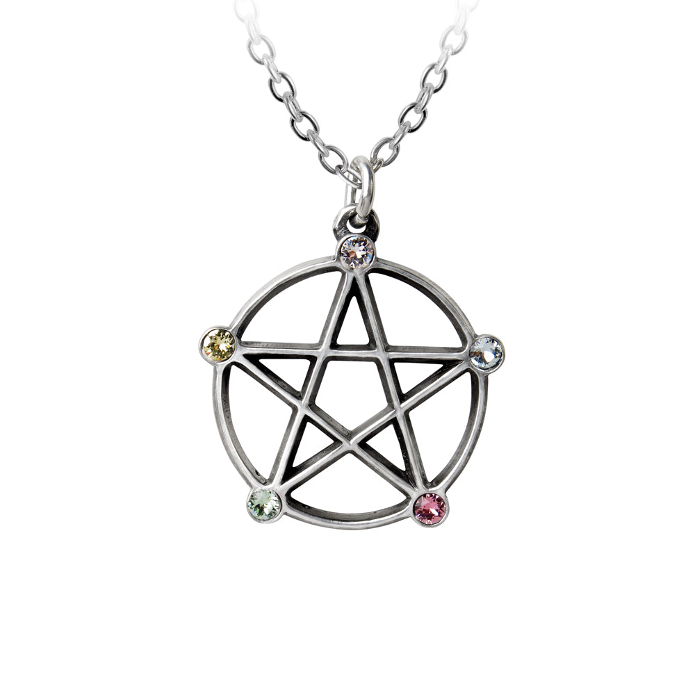 Wiccan Elemental Pentacle Necklace