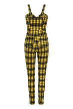 Load image into Gallery viewer, Yellow Plaid Jumpsuit
